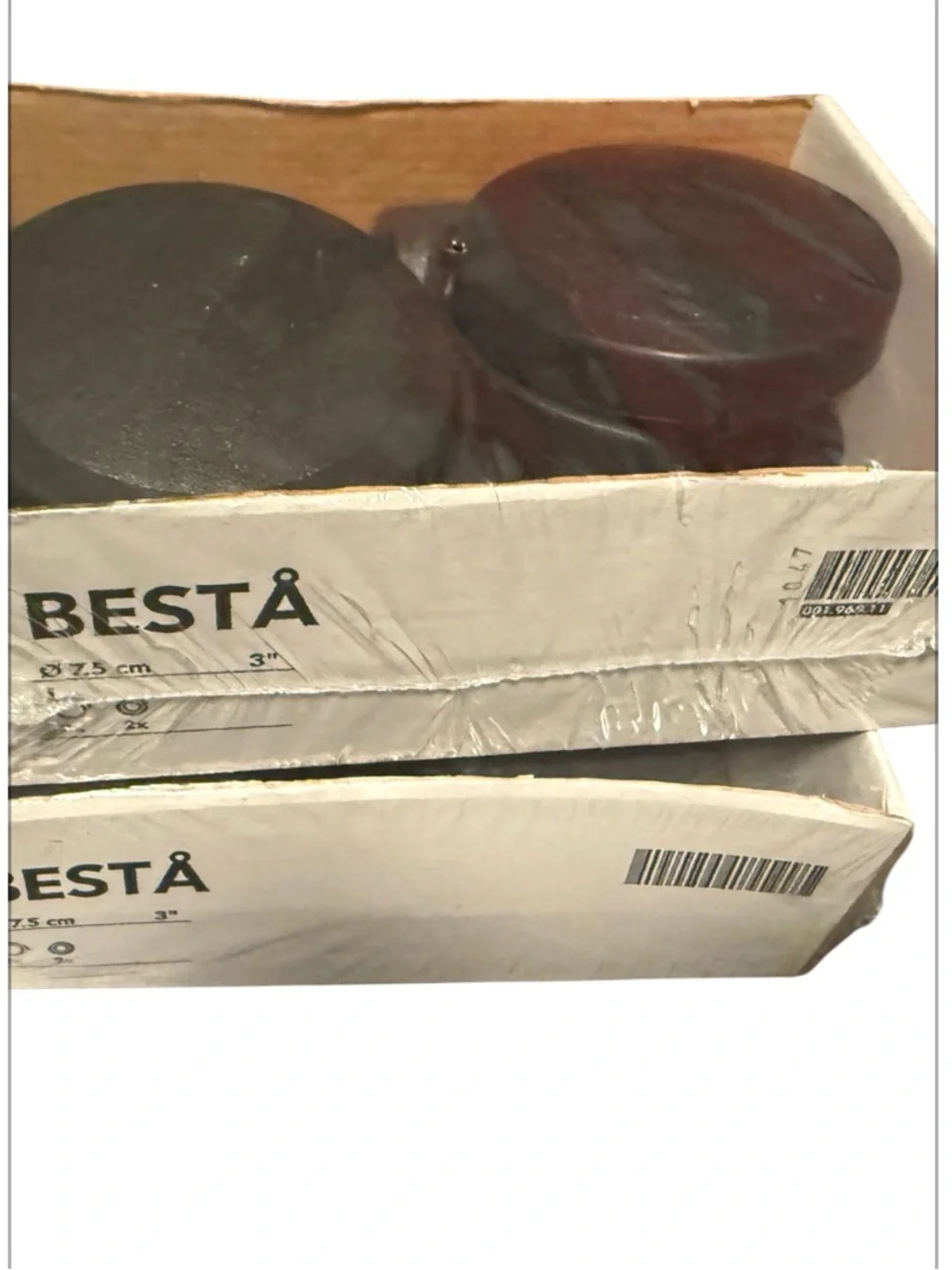 IKEA BESTÅ Furniture Caster Wheels - Black & Dark  (Set) 2 packs wheels 3”